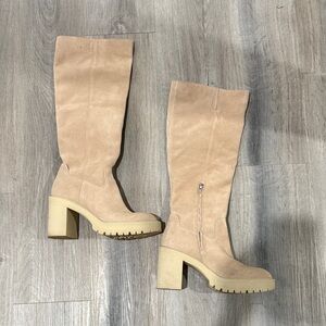 Dolce Vita Beige Heeled Boots